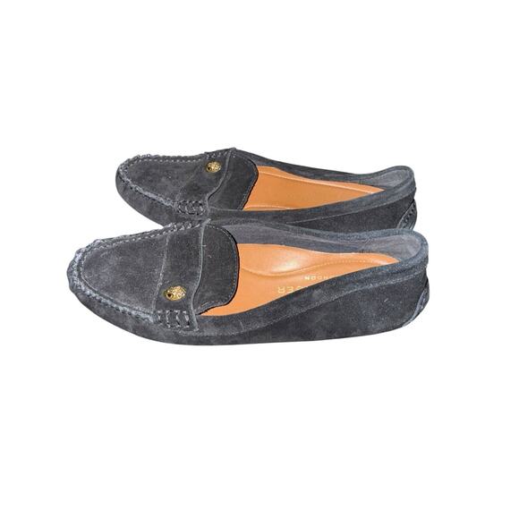 Kurt Geiger London Eagle Driver Loafer Suede Leather Black Size 39 - Picture 4 of 9